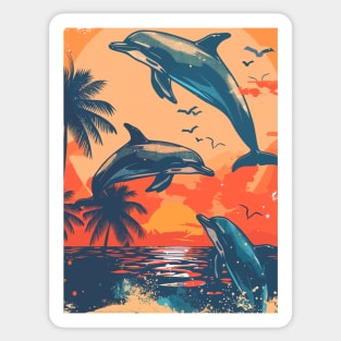 Summer Dolphins Sticker